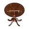 International Concepts Round 42 in Round Dual Drop Leaf Pedestal Table, 29.5 inH, Espresso, 42 W, 42 L, 29.5 in H, Wood K581-42DPT - alternate 4